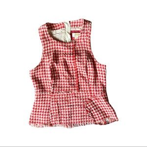 Anthropologie checkered picnic  tank